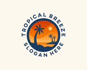 Tropical Island Getaway logo design