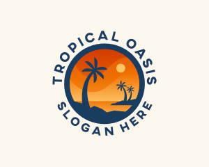 Island - Tropical Island Getaway logo design