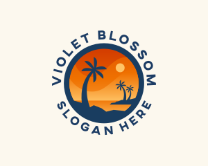 Tropical Island Getaway logo design