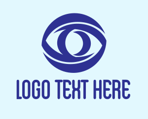 Optical - Blue Cyber Eye logo design