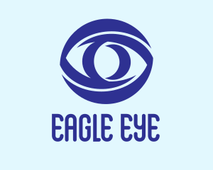 Blue Cyber Eye  logo design