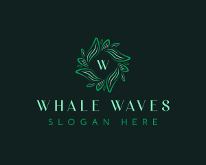 Waves Leaves Spa logo design