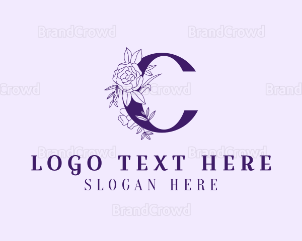 Floral Letter C Logo