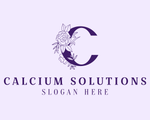 Floral Letter C logo design