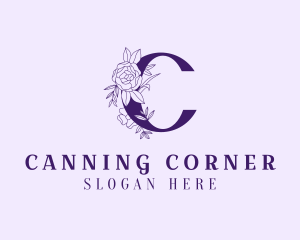 Floral Letter C logo design