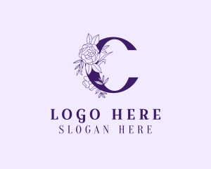 Scent - Floral Letter C logo design
