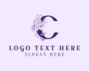 Floral Letter C Logo