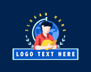 Map - Learning Educational Reading logo design