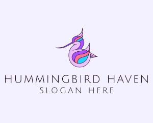 Hummingbird - Wild Hummingbird Aviary logo design