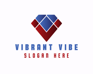 Geometric Diamond Letter V logo design