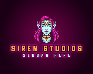 Siren - Folklore Mermaid Siren logo design
