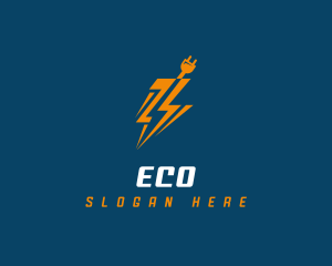 Lightning Electrical Plug Logo