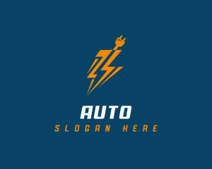 Lightning Electrical Plug Logo