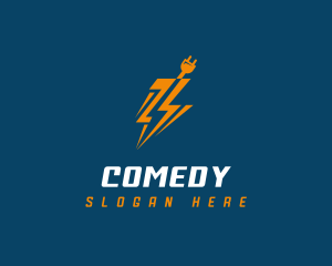 Lightning Electrical Plug Logo