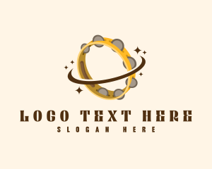 Musical Instrument - Tambourine Musical Instrument logo design