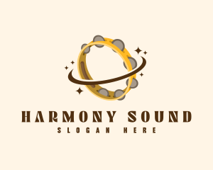 Orchestra - Tambourine Musical Instrument logo design