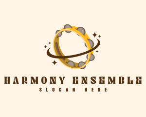 Orchestra - Tambourine Musical Instrument logo design