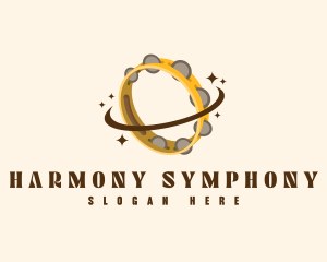 Orchestra - Tambourine Musical Instrument logo design