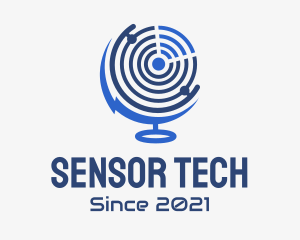 Sensor - Electric Sonar Globe logo design