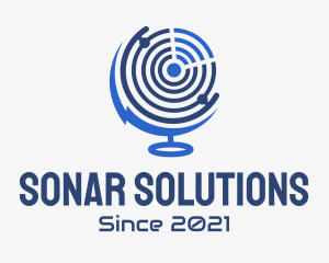 Sonar - Electric Sonar Globe logo design