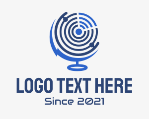Worldwide - Electric Sonar Globe logo design