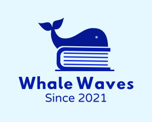 Blue Whale Book logo design