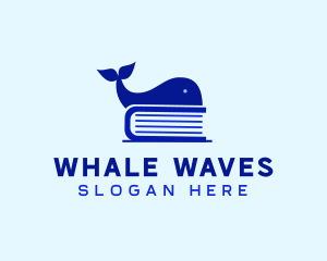 Blue Whale Book logo design