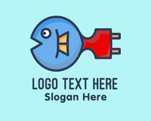 Ocean - Puffer Fish Plug logo design