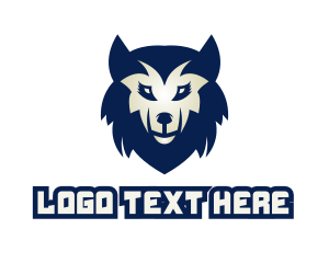 Blue Wild Wolf Logo