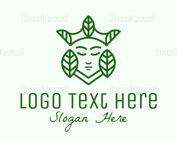 Minimalist Leaf Queen Logo