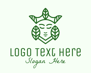 Herb - Minimalist Leaf Queen logo design