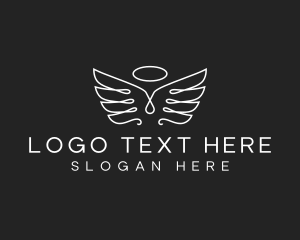 Religion - Heavenly Halo Wings logo design