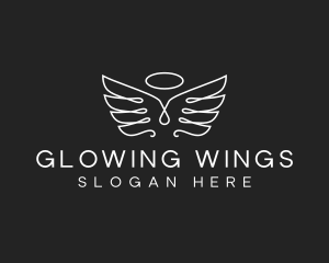 Heavenly Halo Wings  logo design