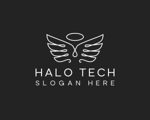 Heavenly Halo Wings  logo design