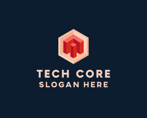 Tech Programmer Cube logo design