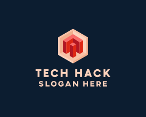 Tech Programmer Cube logo design