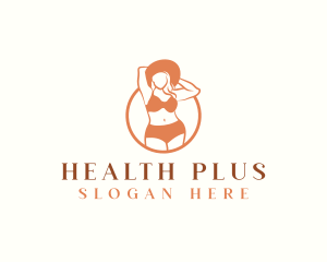 Plus Size Lingerie Woman logo design