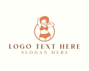 Swimsuit - Plus Size Lingerie Woman logo design