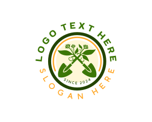 Landscaping Tool - Gardening Shovel Landscaping logo design
