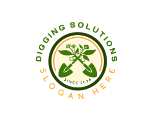 Shovel - Gardening Shovel Landscaping logo design