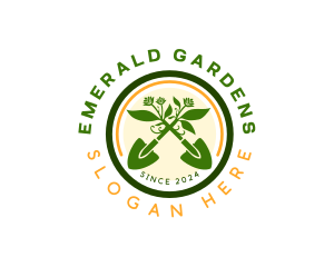 Gardening Shovel Landscaping logo design