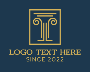 Yellow - Legal Company Pillar logo design