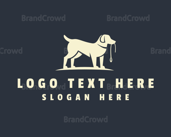 Pet Leash Dog Trainer Logo