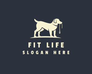 Pet Leash Dog Trainer Logo