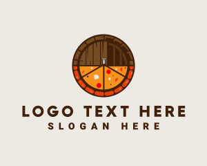 Liquor - Beer Barrel Pizza logo design