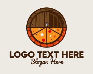 Lager - Beer & Pizza logo design