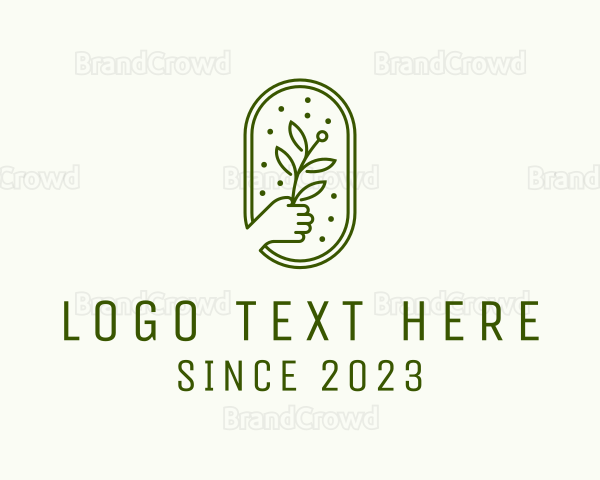 Hand Planting Garden Logo