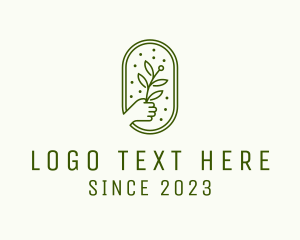 Eco Friendly - Hand Planting Garden logo design