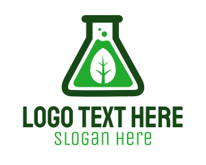 Biochemistry - Green Leaf Organic Lab logo design