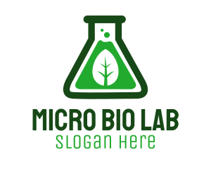 Green Leaf Organic Lab logo design